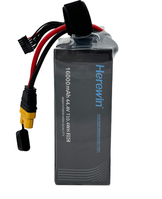 16000mAh 12S 44.4V 25C LiPo Pouch Cell Batterie Herewin Batterie de drones