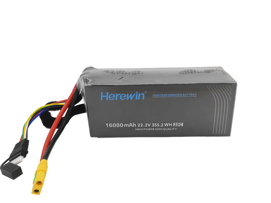Herewin 22,2V 6s 16000mah Lipo batterie Pack doux batterie de drone 2,08kg