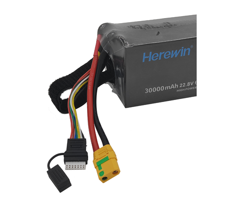 22.8V 30000mAh Batterie UAV haute tension PackPouch Cell ici dans le 6S1P Batterie drone