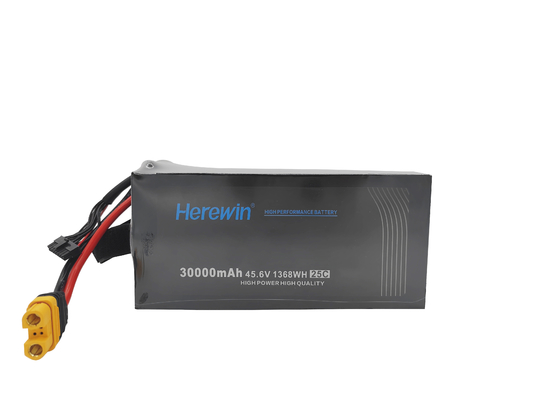 12S1P Soft Pack 45,6V LiHv Uav Drone Batterie 25C 30000mAh 6,9kg