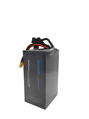Batterie de drones à haute tension de type Soft Pack UAV 45.6V 30000mAh 25C LiHv Batterie de drones Herewin 12S