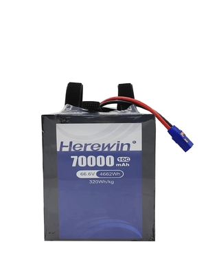 Herewin batterie semi-solide pour Uav 18S 66.6V 70000mAh batterie à haute densité d'énergie