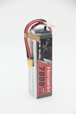 Herewin High Rate vitesse rapide 6s batterie fpv 100C 7Ah FPV batterie de drone 822g