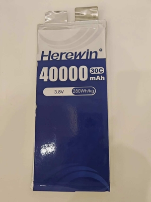3.8V 40000mAh Lipo à pile unique 25C 765g 1000cycles+ Type rechargeable à vie