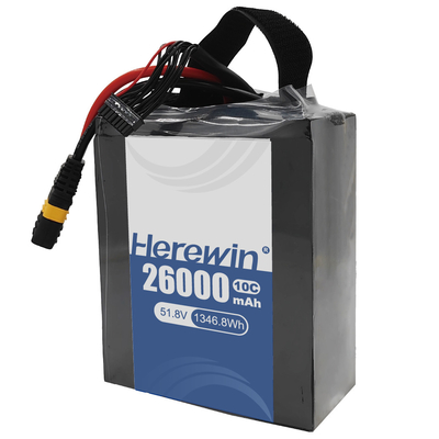 Herewin Batterie à semi-solide 14S 51.8V 26000mAh Charge rapide pour alimenter le drone