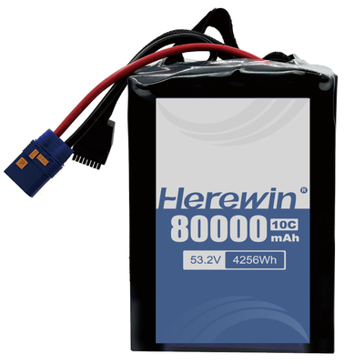 UAV batterie semi-solide 14S2P 53.2V 80000mAh Source d'énergie à haut rendement et à longue durée de vie